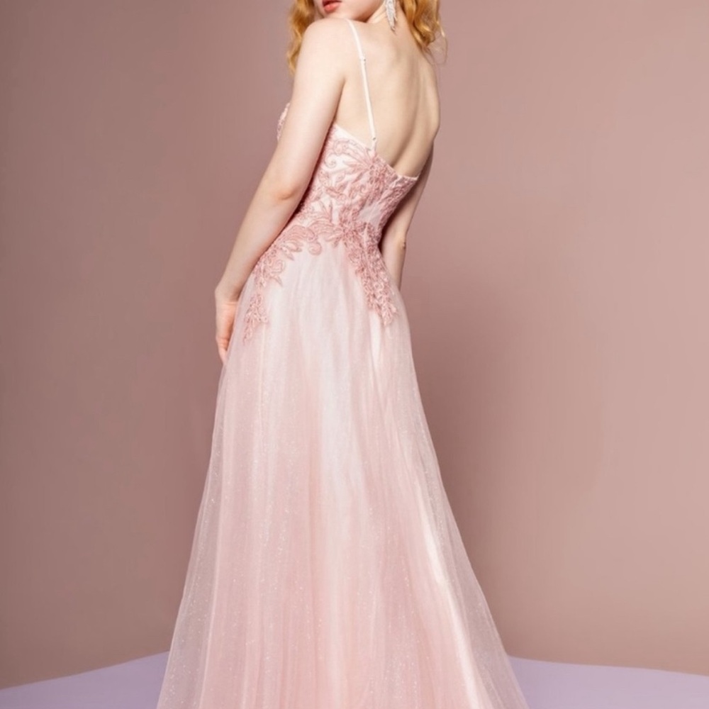 Blush Pink Embellished Formal Dress - Picture 2 of 11